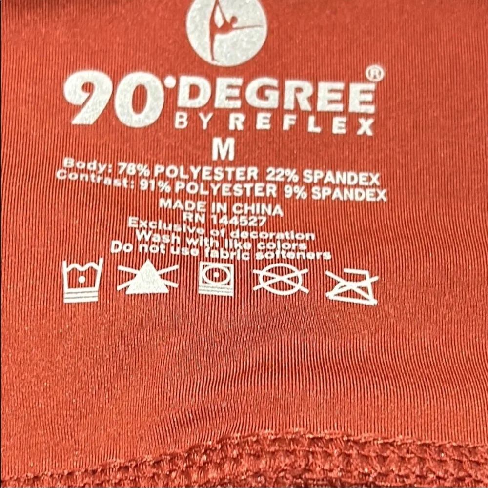 90 Degree By Reflex Women's High-Waist Rust Leggings - Picture 8 of 9